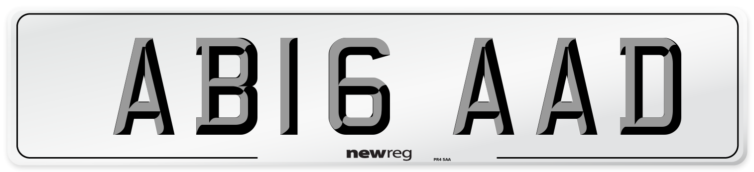 AB16 AAD Number Plate from New Reg